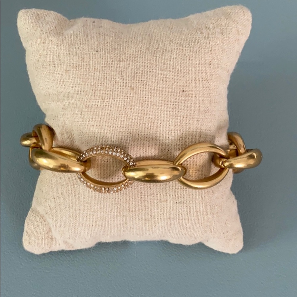 Pave chain link bracelet